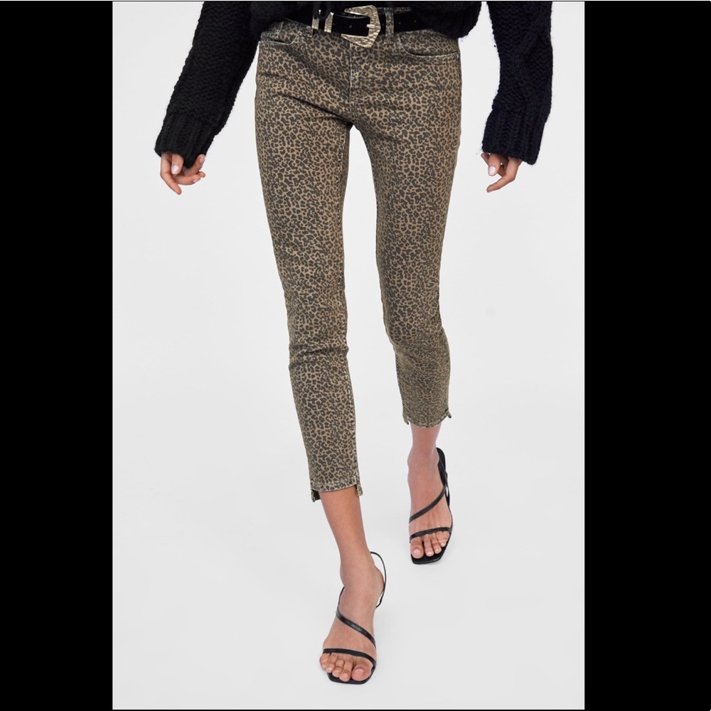 Zara leopard prints skinny jeans 2
